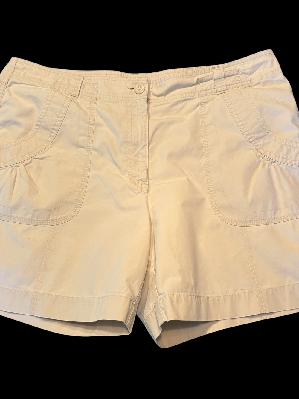 Van Heusen Women's Light Cream Cotton Shorts